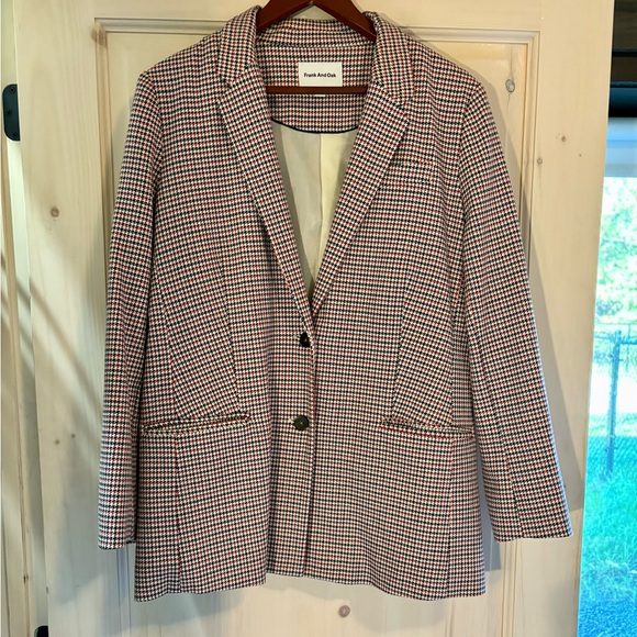 🇨🇦 Like New Frank & Oak Houndstooth Blazer - Picture 2 of 11